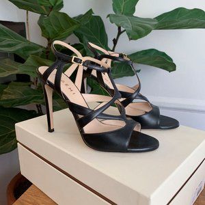 M. Gemi Black Strappy Heels